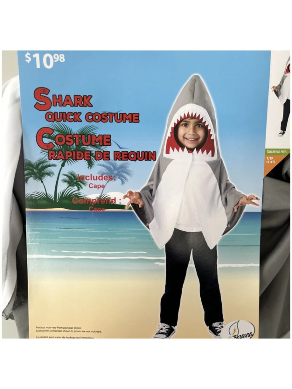 Seasons Shark Quick Costume - Toddler (3-4T)